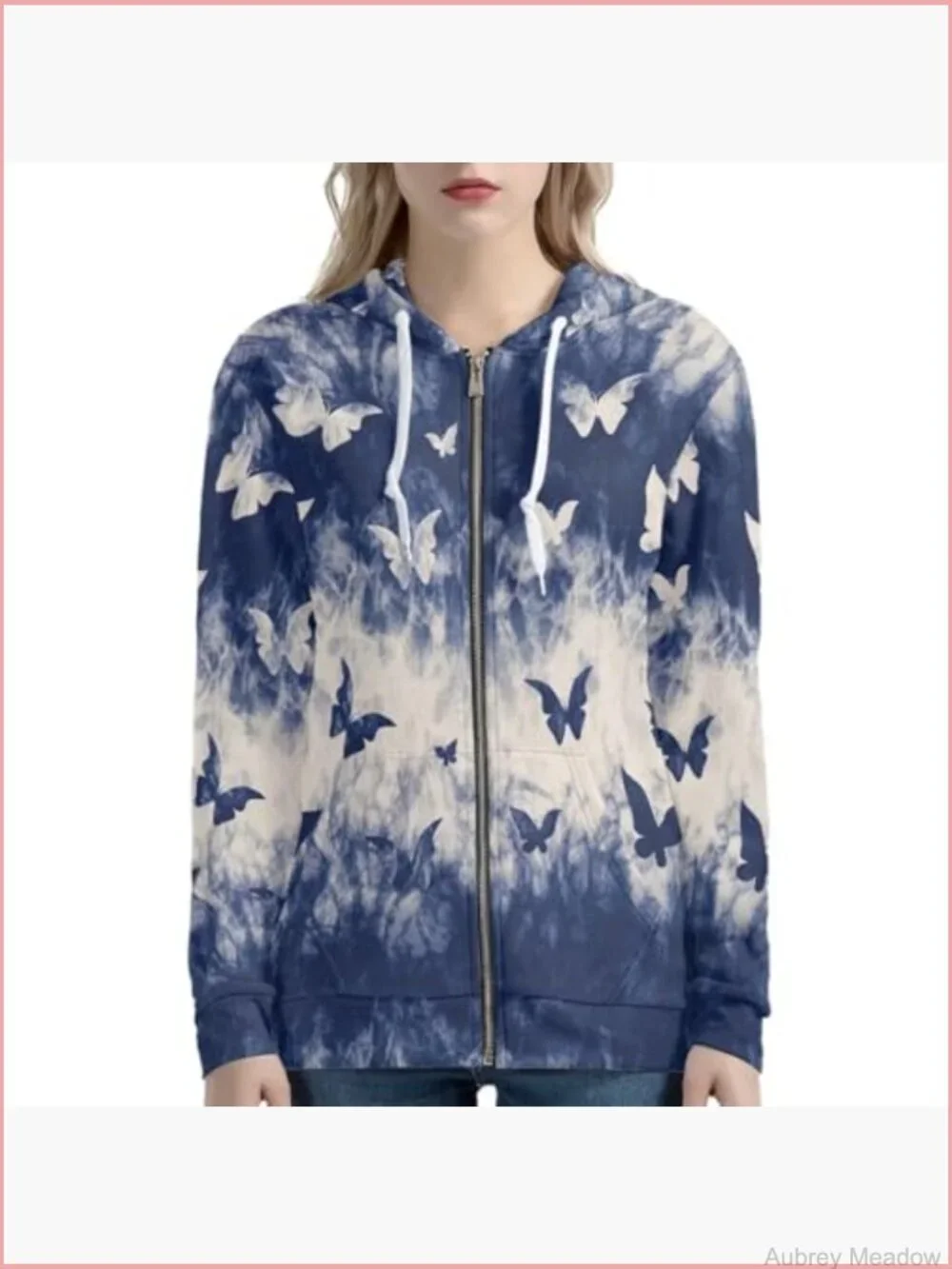 Oversize Zip Up Hoodie Sweatshirt with Pockets Drawstring Pullover